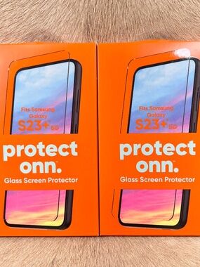 onn Glass Screen Protector for Samsung Galaxy S23 5G Bundle of 2